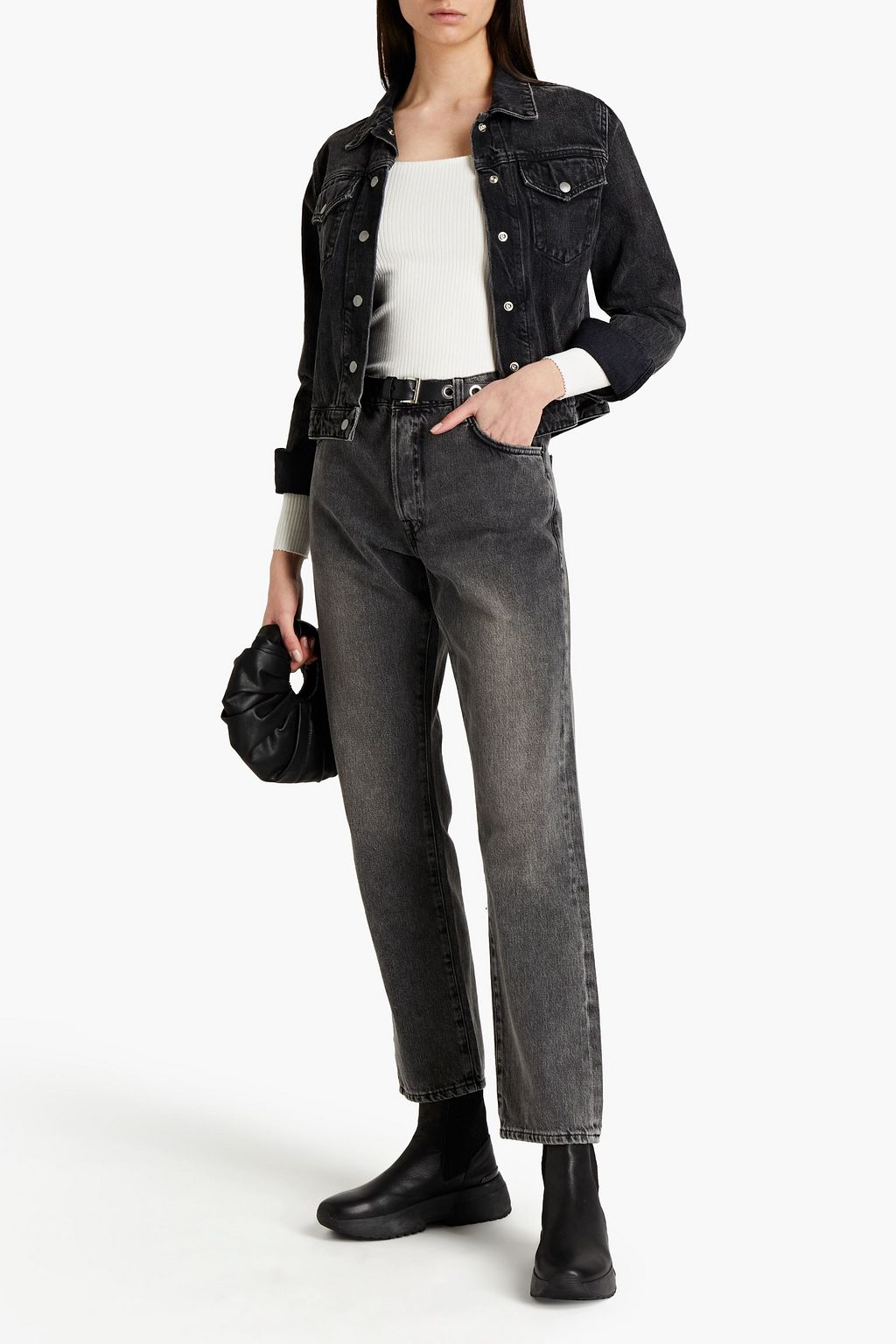 FRAME Le Slouch high-rise tapered jeans | THE OUTNET