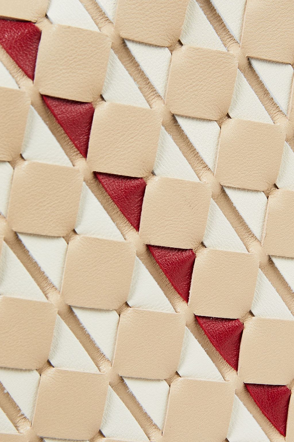 SERAPIAN Mosaico woven leather shoulder bag
