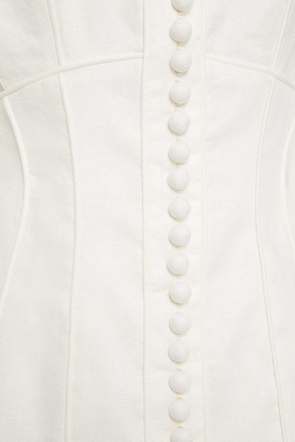 ZIMMERMANN Glassy fluted printed linen mini dress