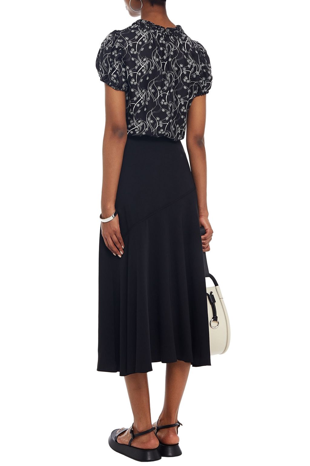 KENZO Ruffled cady midi wrap skirt