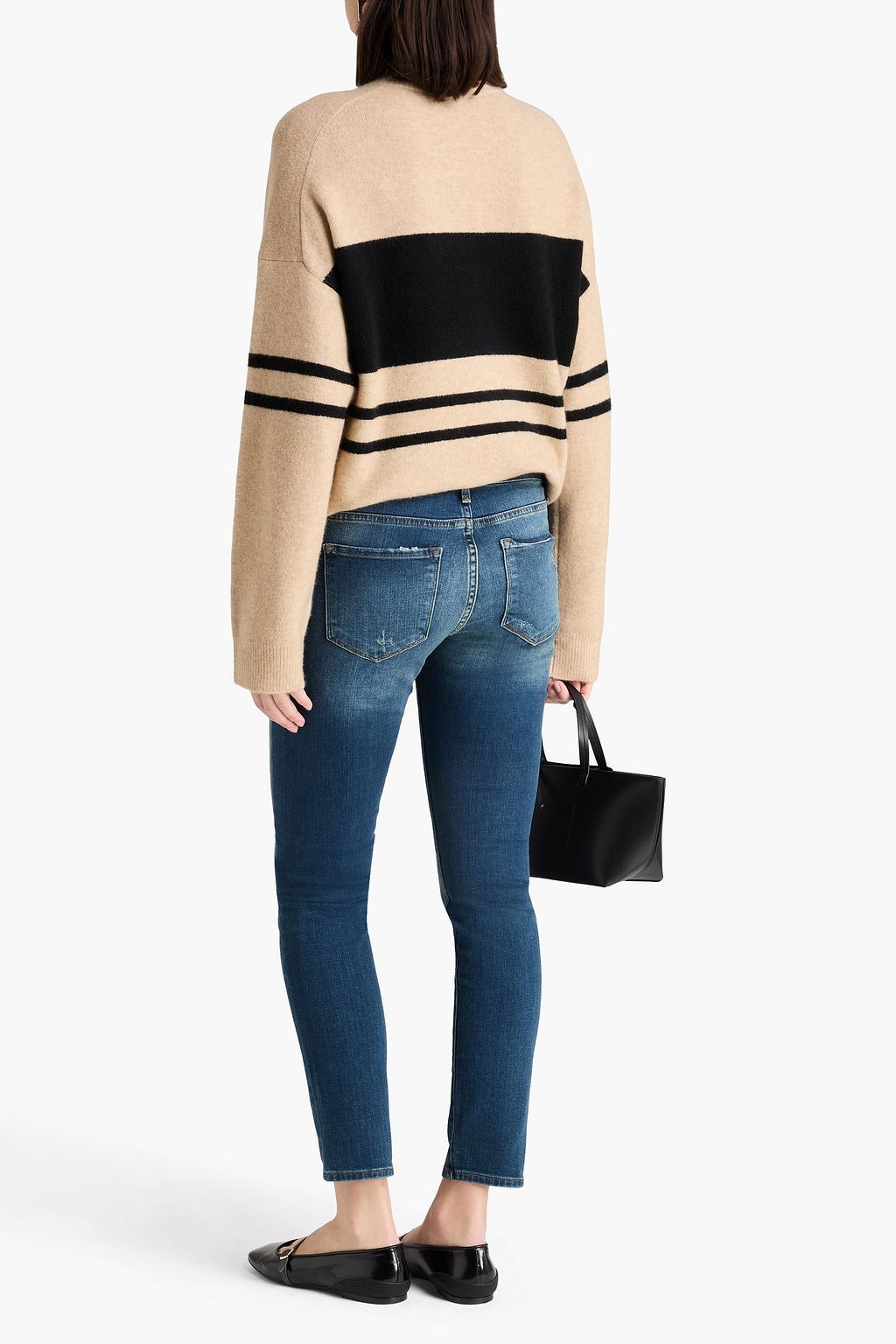 FRAME Halbhohe Boyfriend-Jeans „Le Garcon“