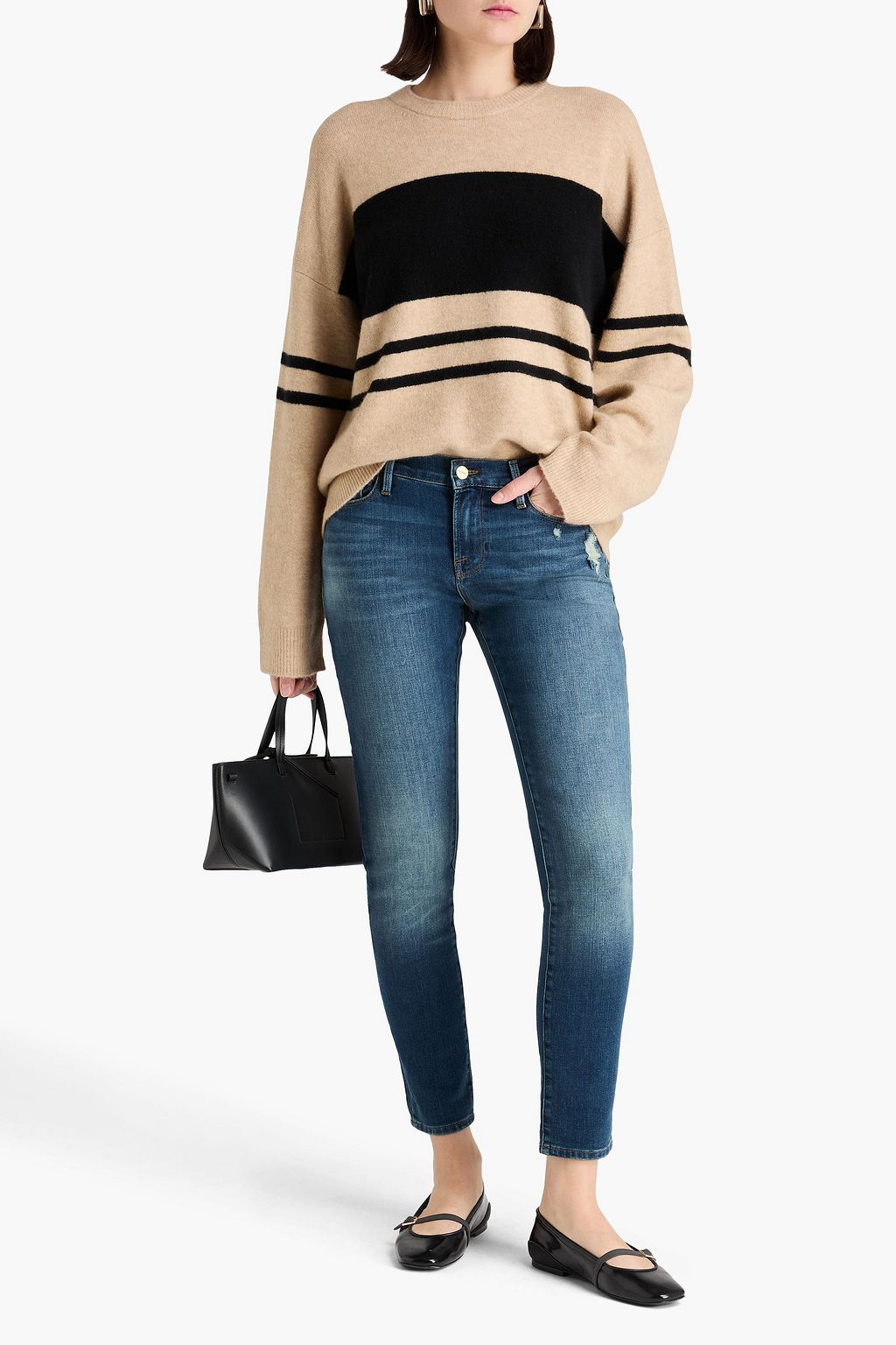 FRAME Halbhohe Boyfriend-Jeans „Le Garcon“