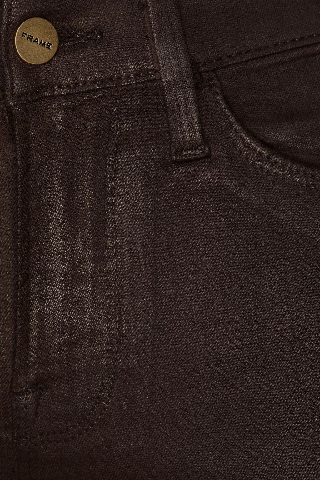 FRAME Le Skinny de Jeanne coated mid-rise skinny jeans