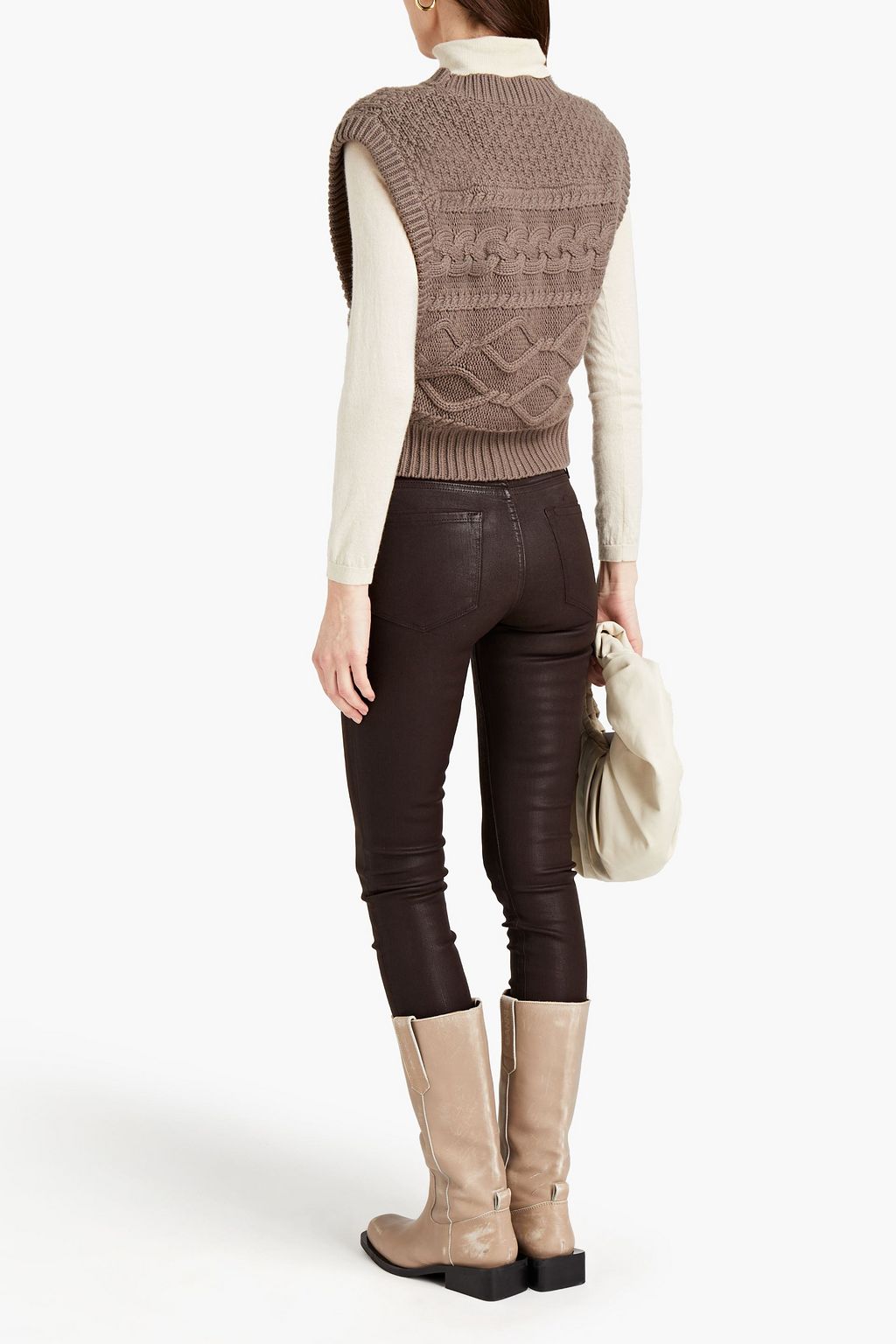 FRAME Le Skinny de Jeanne coated mid-rise skinny jeans