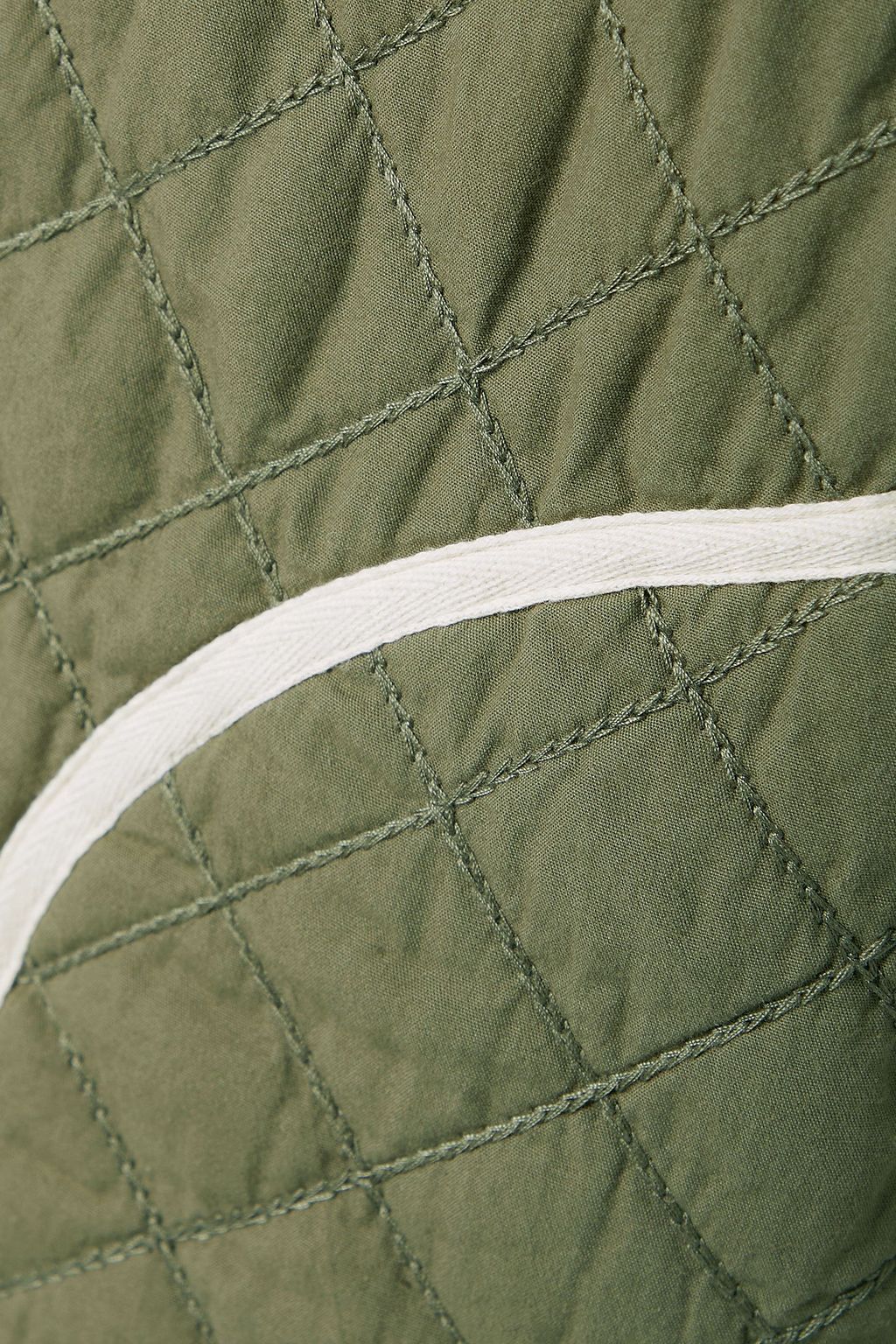 THE GREAT. Reversible bouclè-trimmed quilted cotton coat