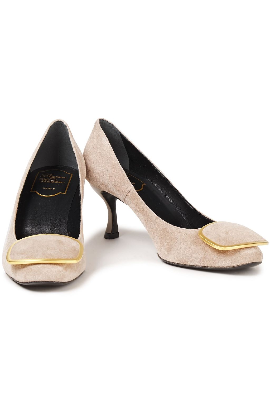 ROGER VIVIER スエード パンプス バックル付き