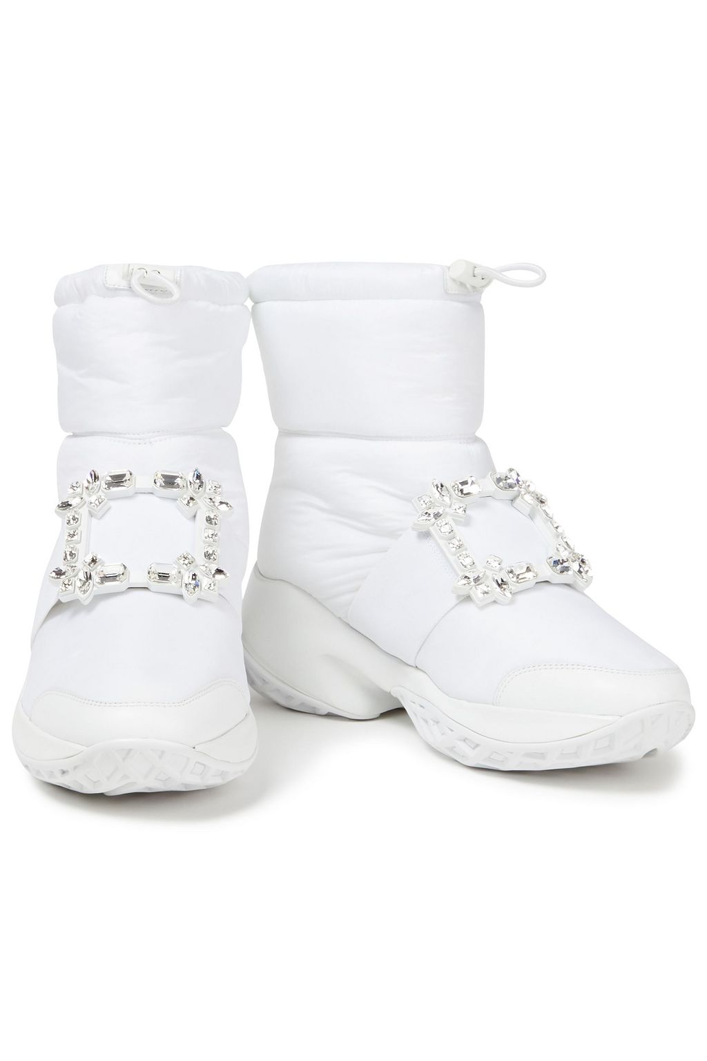 ROGER VIVIER Viv' Run quilted embellished shell snow boots