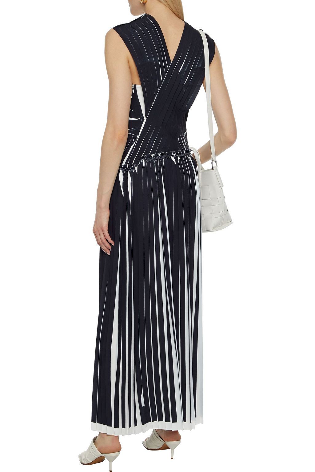 3.1 PHILLIP LIM Crossover pleated crepe maxi dress
