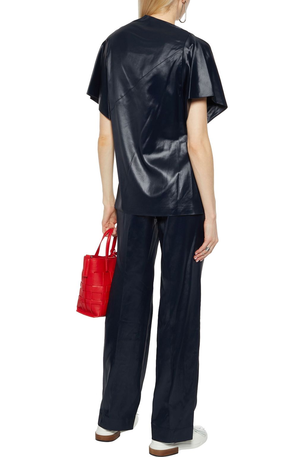 3.1 PHILLIP LIM Coated-twill straight-leg pants