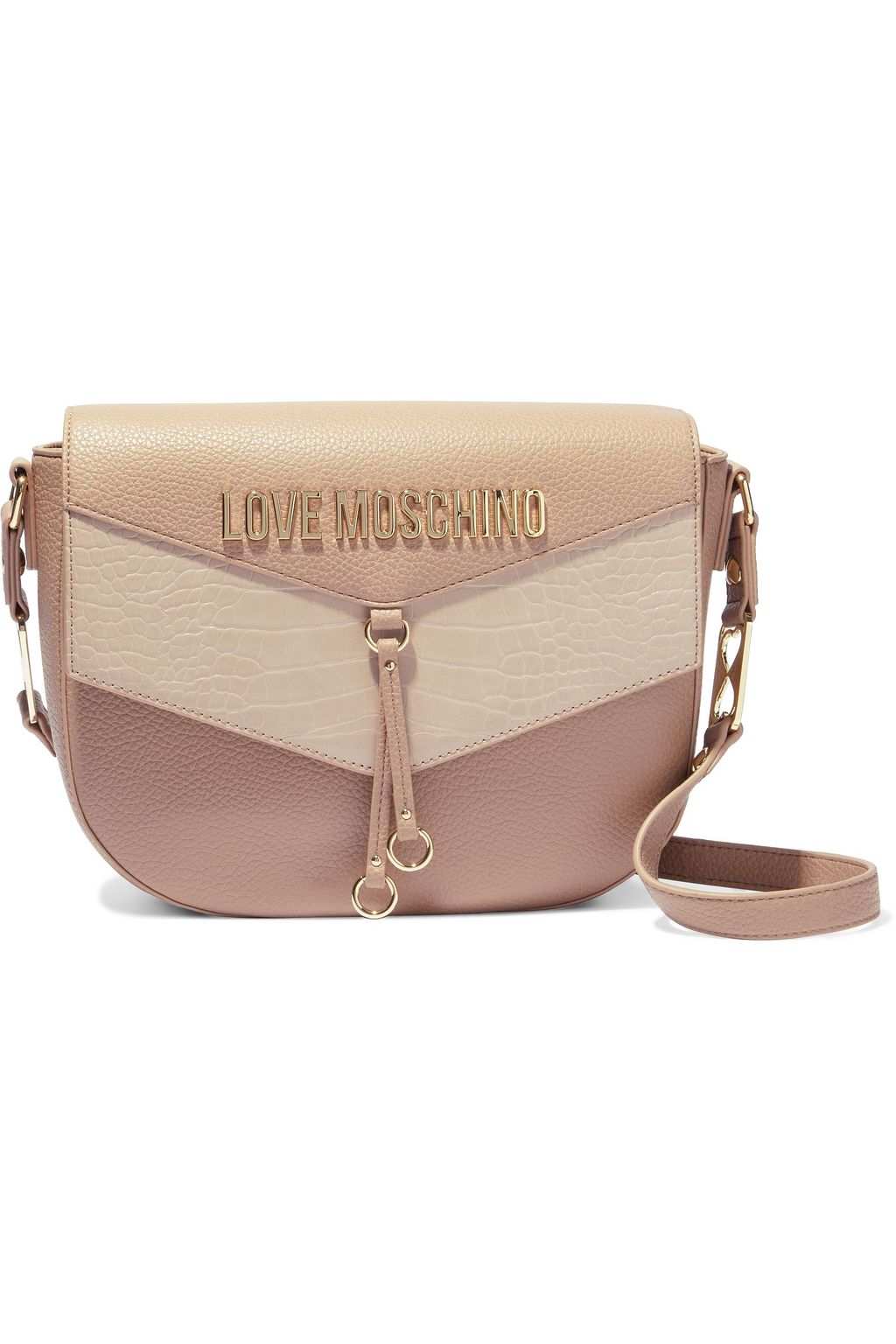 love moschino croc logo shoulder bag