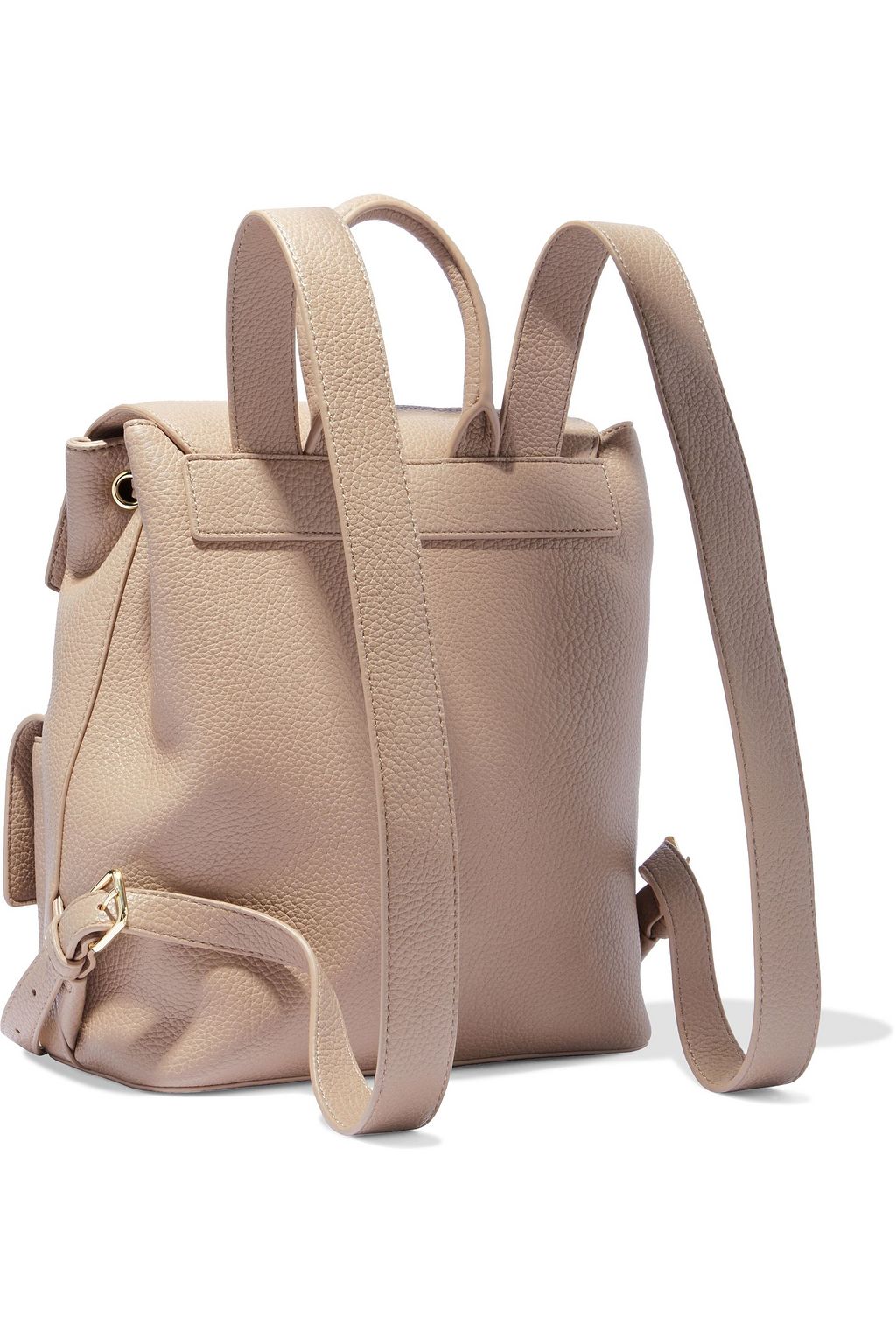 LOVE MOSCHINO Logo-appliquéd faux croc-effect and textured-leather backpack