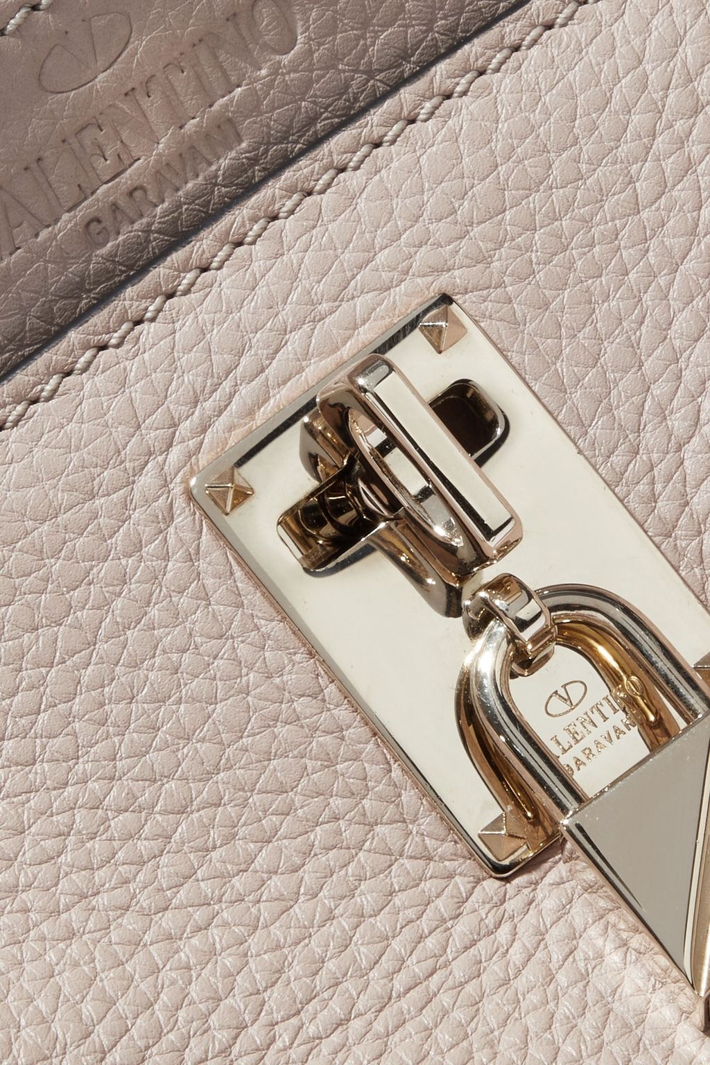 VALENTINO GARAVANI Joylock textured-leather shoulder bag