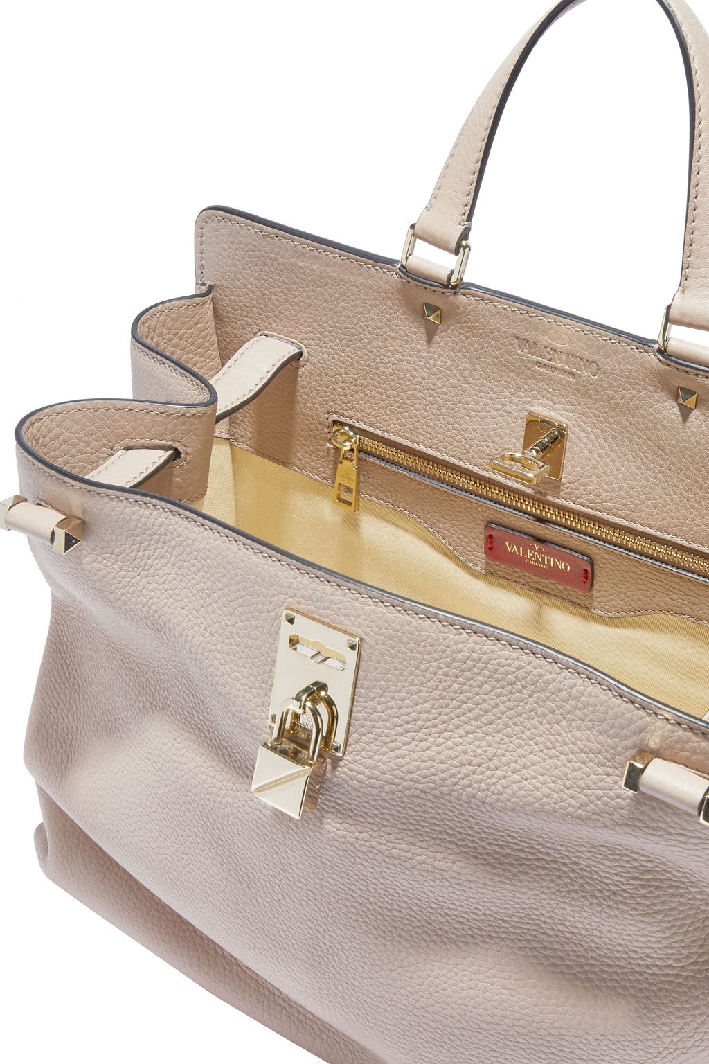 VALENTINO GARAVANI Joylock textured-leather shoulder bag