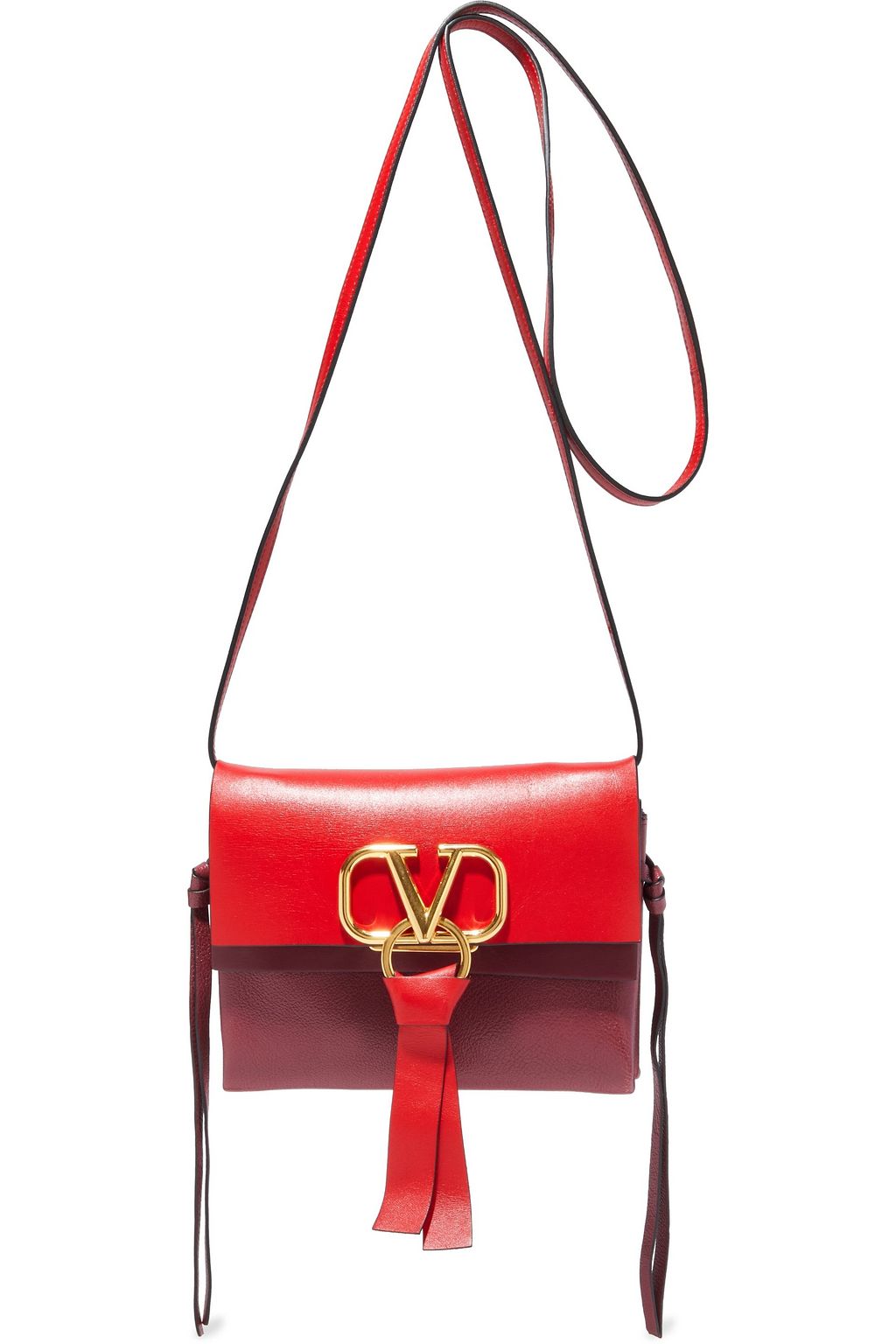 VRING small smooth and textured-leather shoulder bag