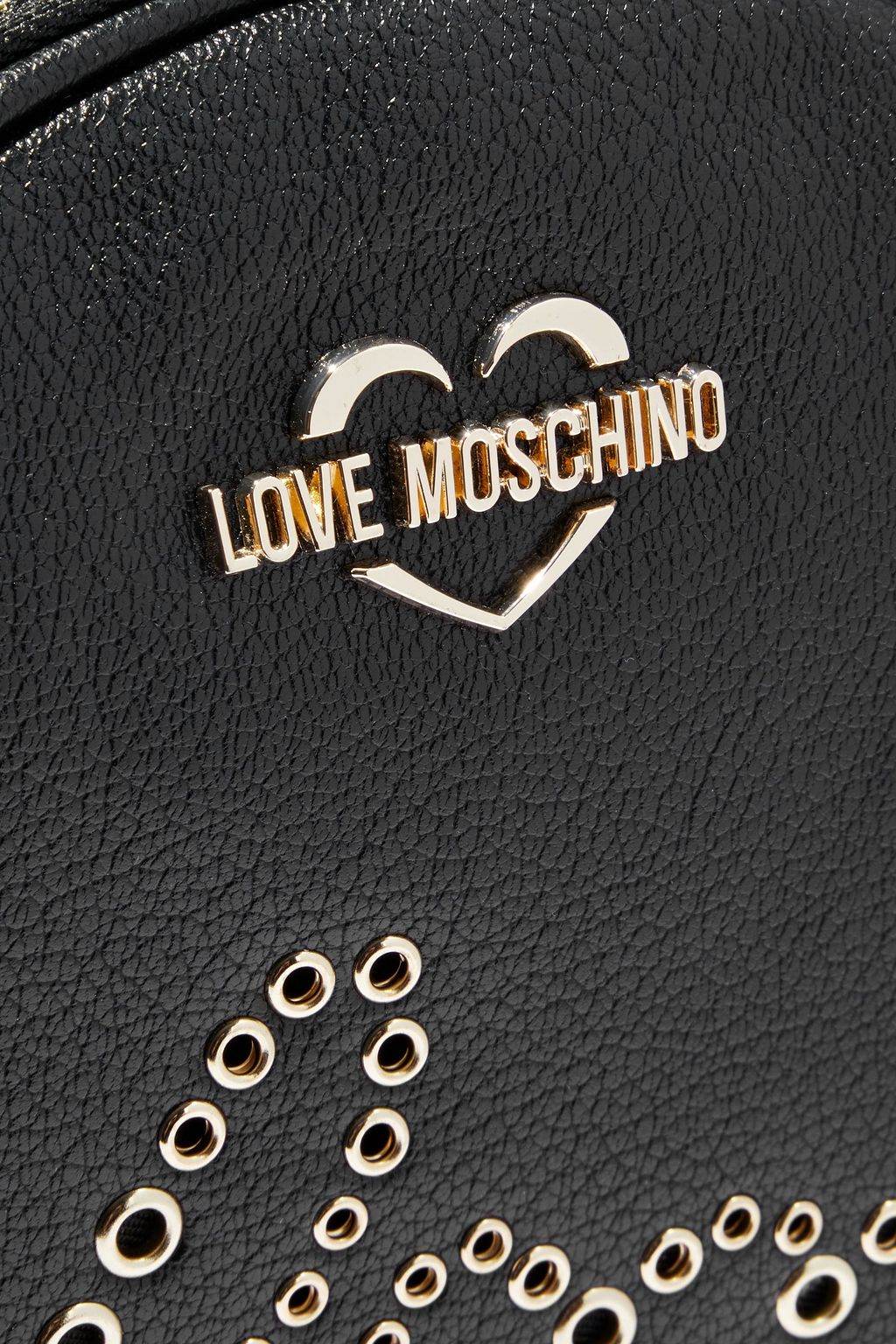 LOVE MOSCHINO Rucksack aus strukturiertem Kunstleder mit Ösenverzierung
