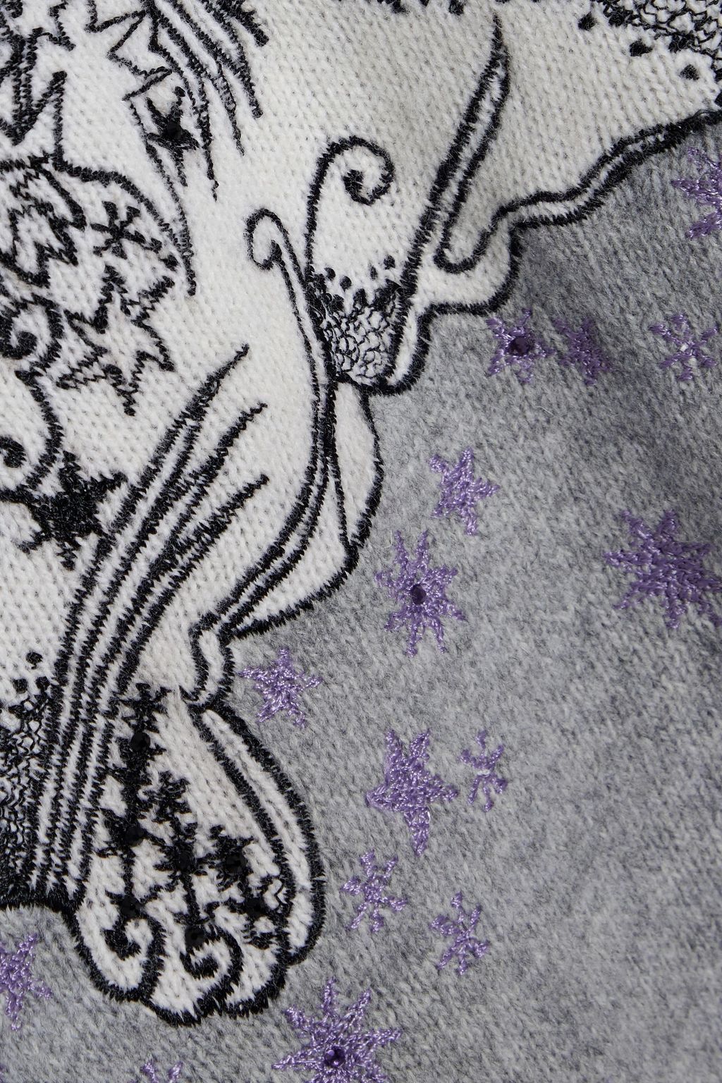 CAMILLA Embellished intarsia merino wool sweater
