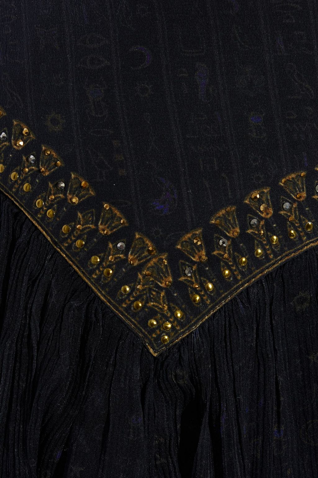 CAMILLA Crystal-embellished printed silk-georgette maxi skirt