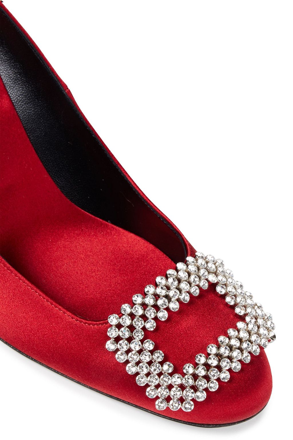 ROGER VIVIER Buckle-embellished satin pumps