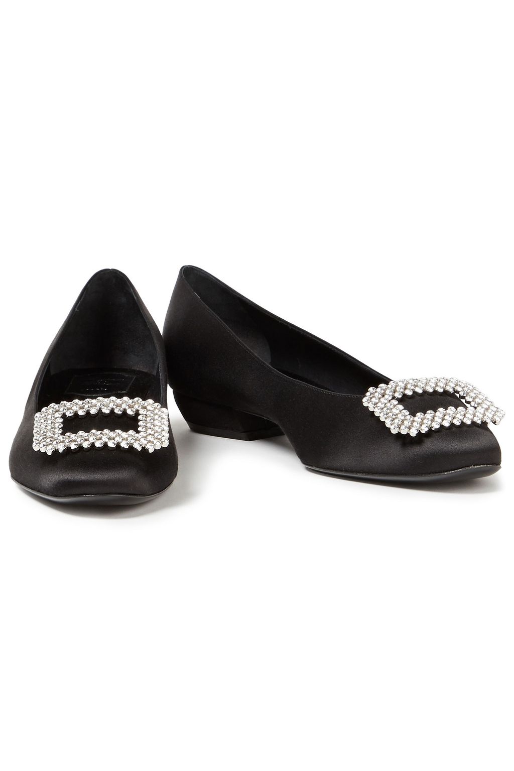 ROGER VIVIER Vertigo Diadem 装飾付き サテン バレエシューズ