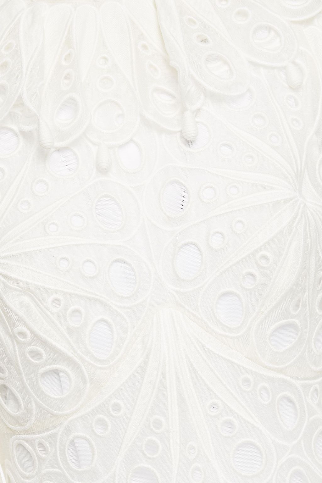 ZIMMERMANN Tiered broderie anglaise linen mini dress