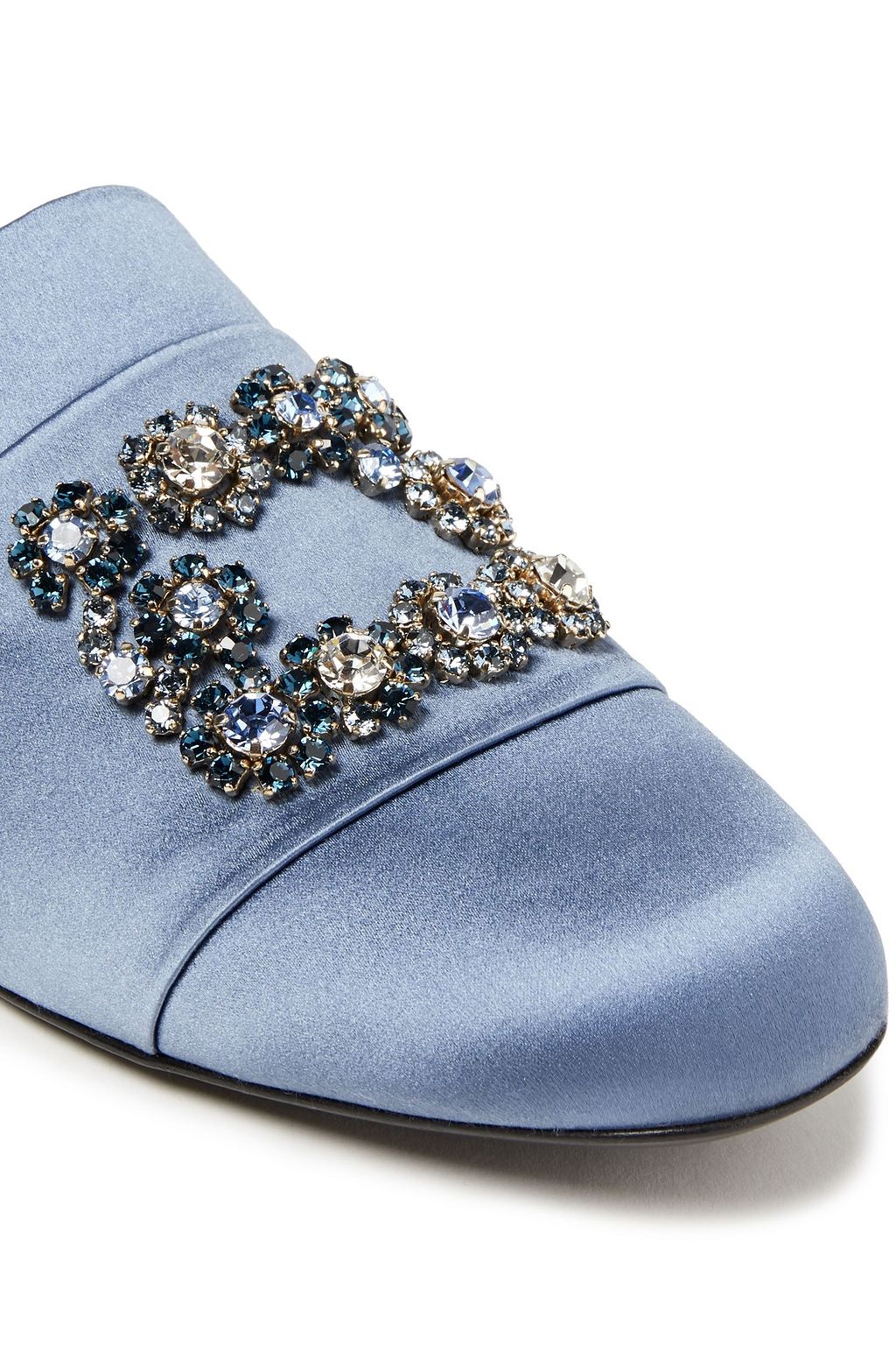 ROGER VIVIER Crystal-embellished satin loafer