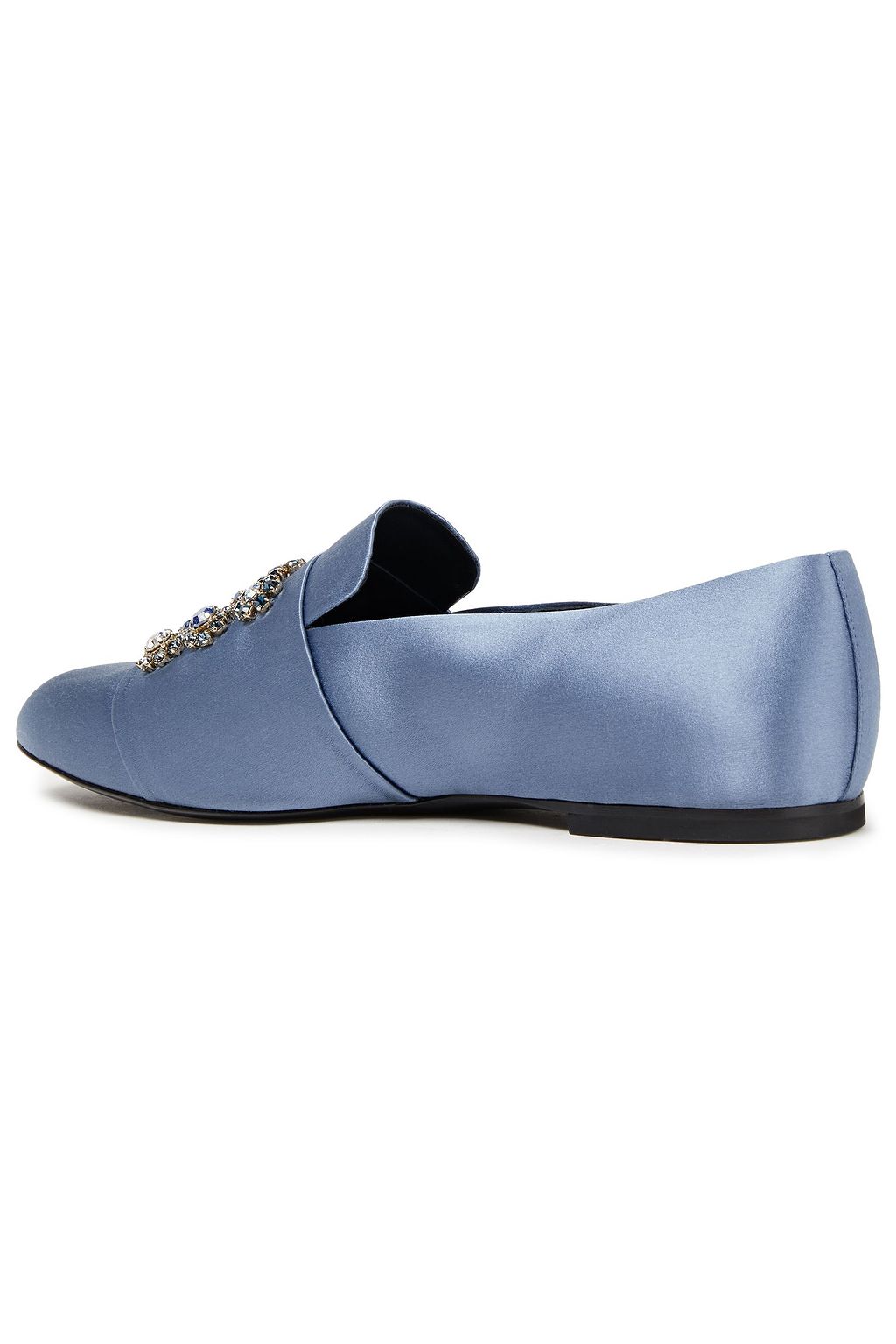 ROGER VIVIER Crystal-embellished satin loafer