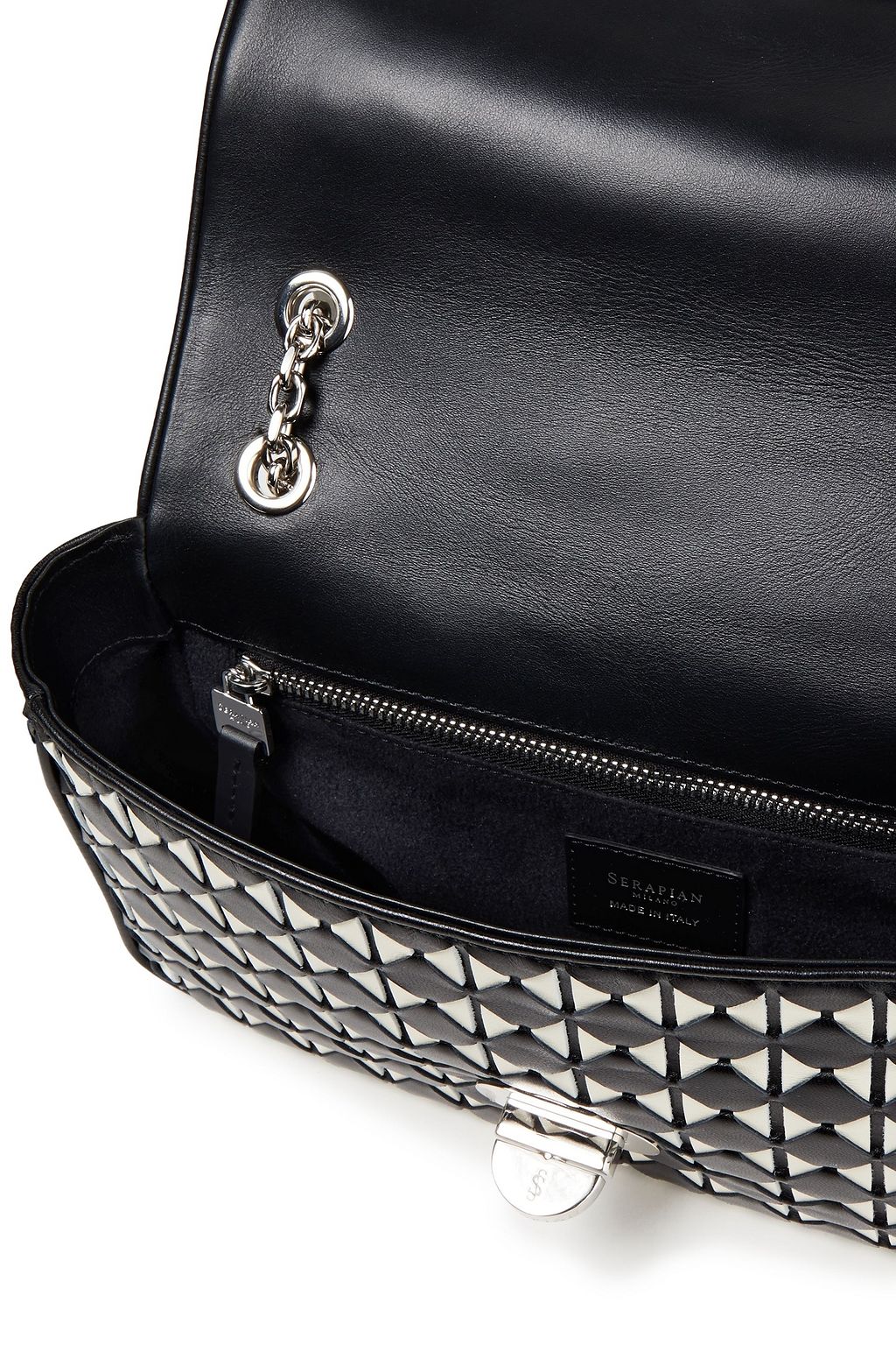 SERAPIAN Mosaico leather shoulder bag