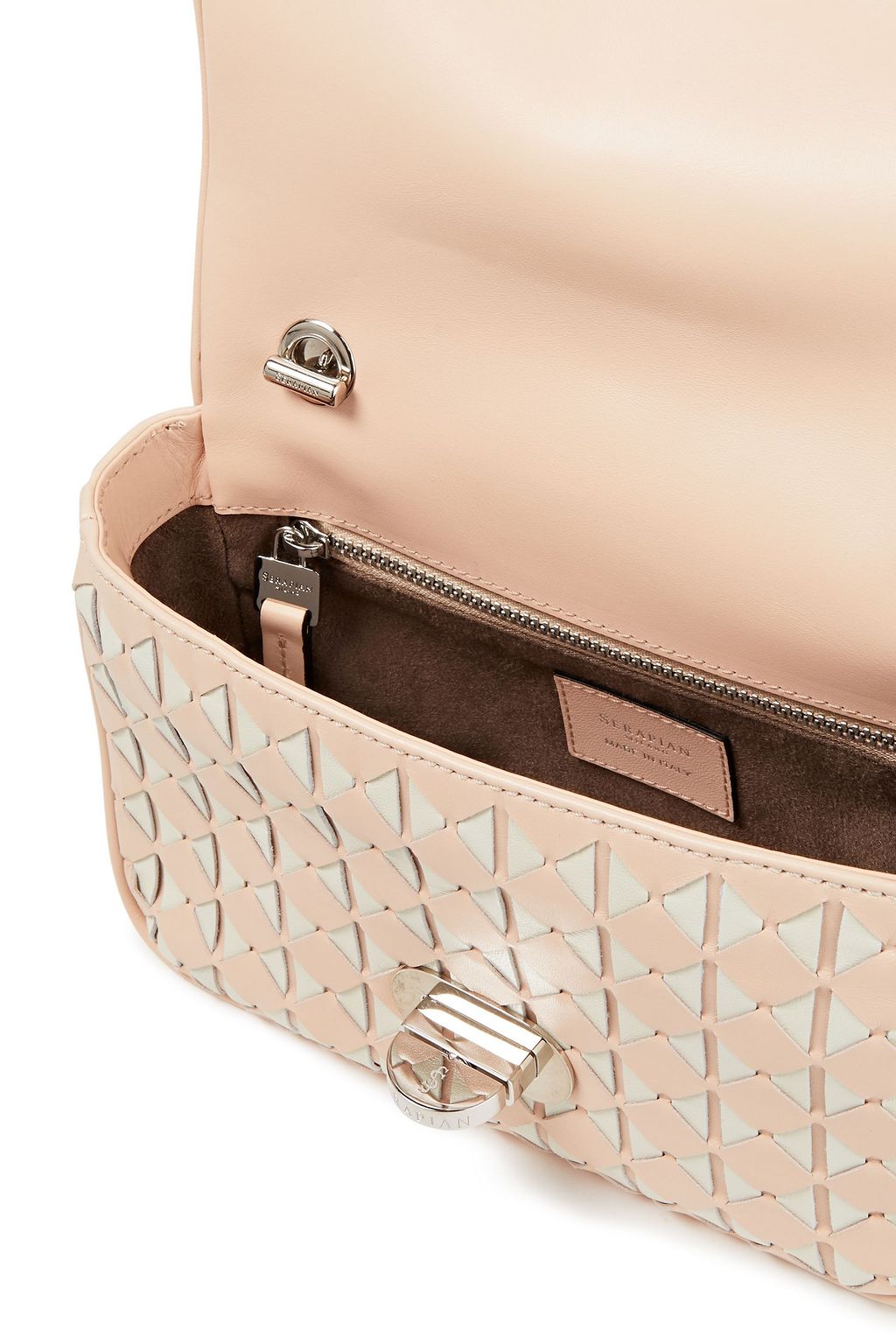 SERAPIAN Mosaico leather shoulder bag