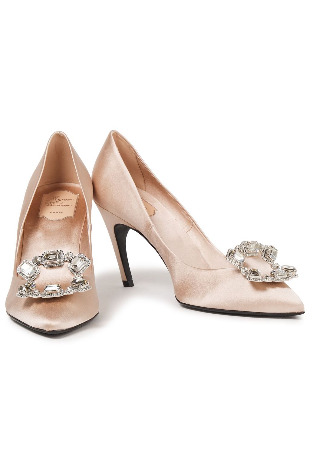 ROGER VIVIER Embellished satin pumps