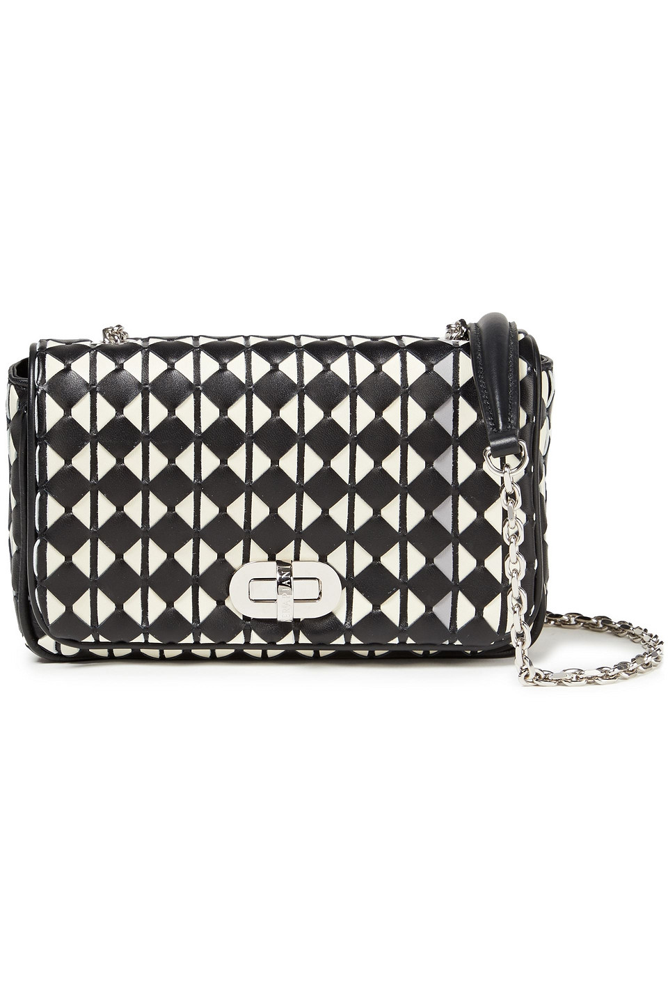 Serapian Woman Mosaico Leather Shoulder Bag Gray Size --