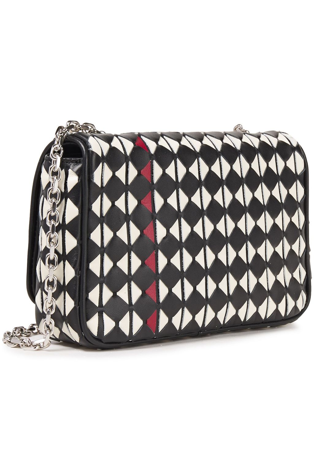 SERAPIAN Mosaico woven leather shoulder bag