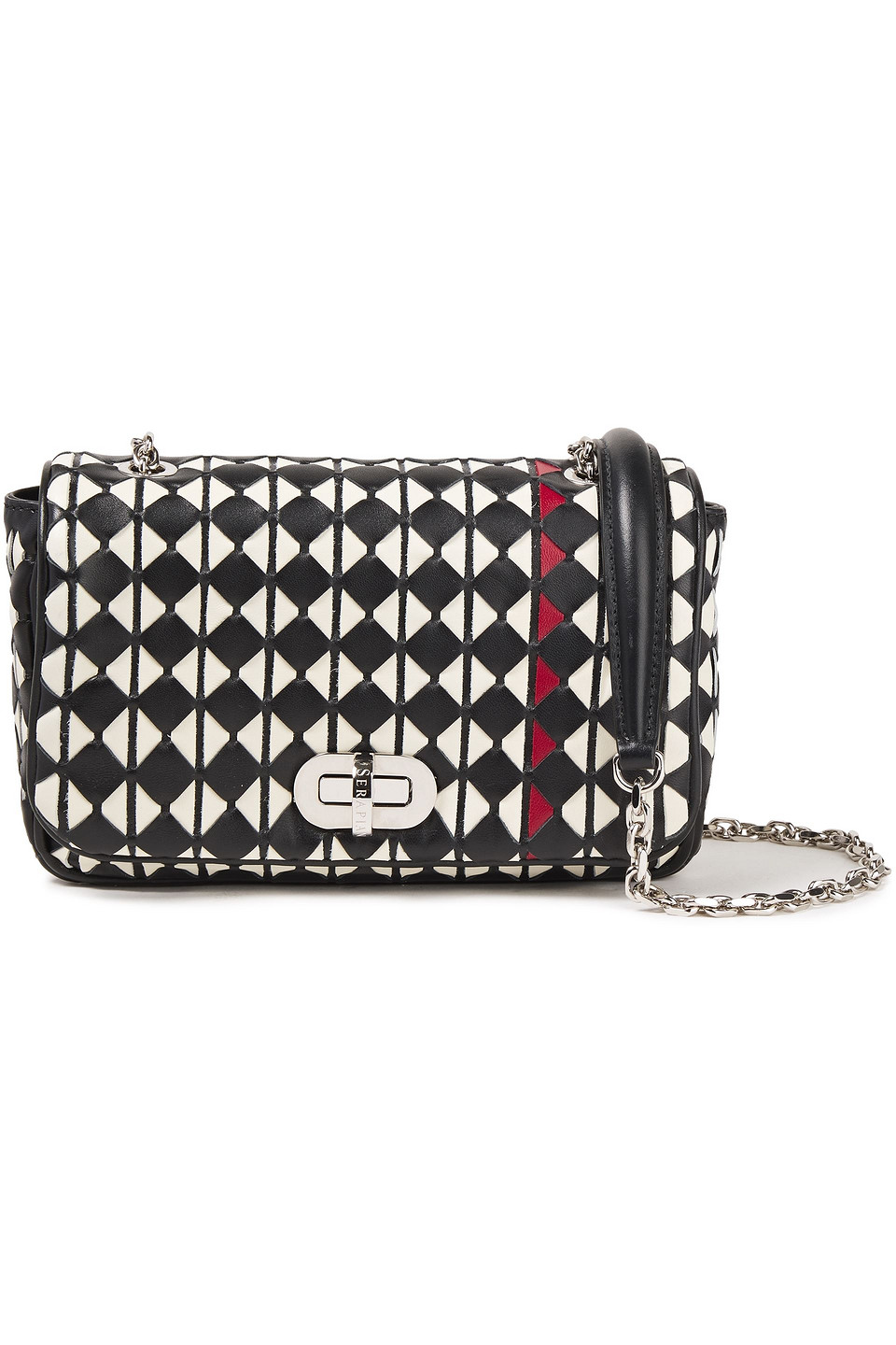 Serapian Woman Mosaico Leather Shoulder Bag Red Size --