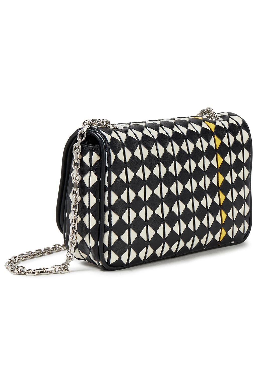 SERAPIAN Mosaico woven leather shoulder bag