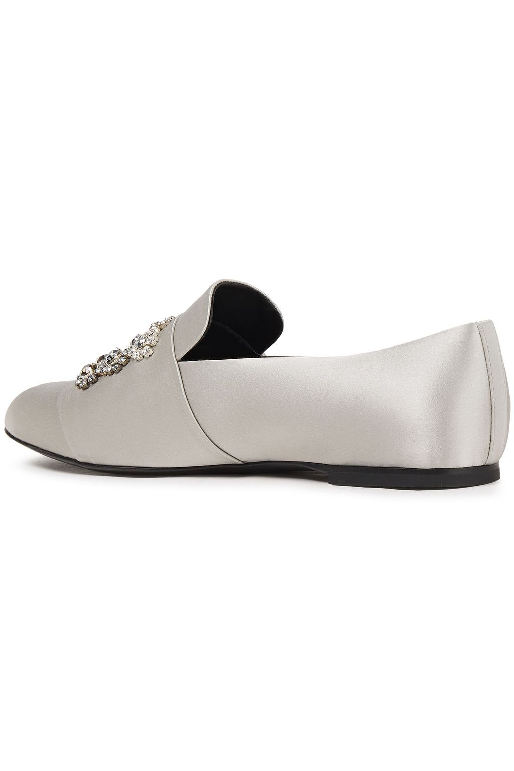 ROGER VIVIER クリスタル付き サテン ローファー