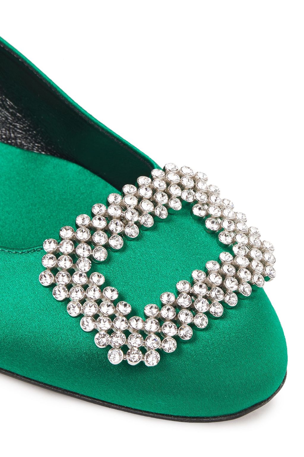 ROGER VIVIER Vertigo Diadem embellished satin ballet flats