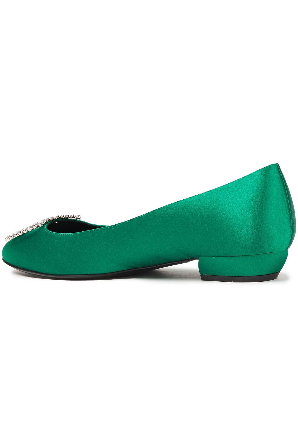 ROGER VIVIER Vertigo Diadem embellished satin ballet flats