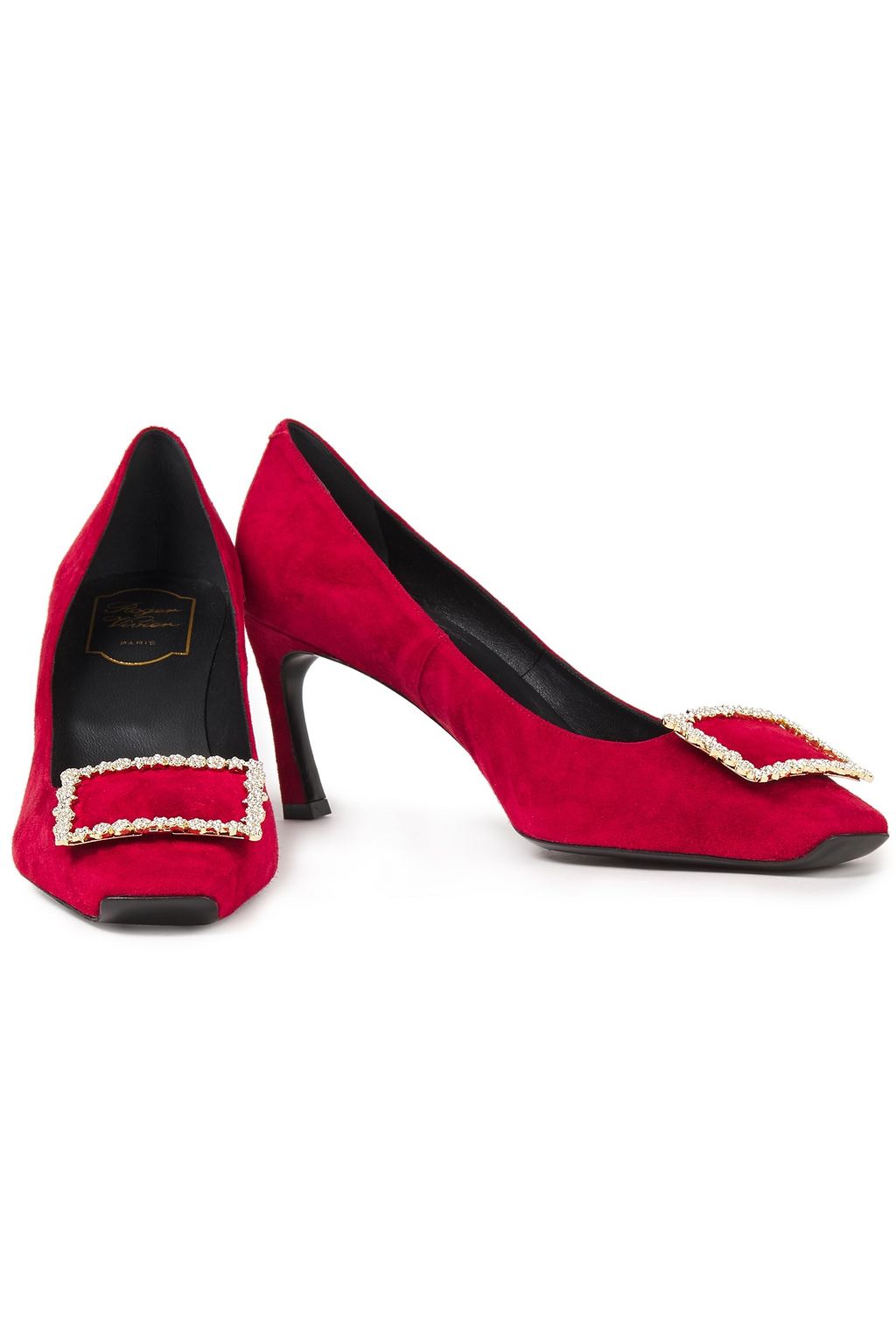 ROGER VIVIER Trompette Stella 装飾付き スエード パンプス