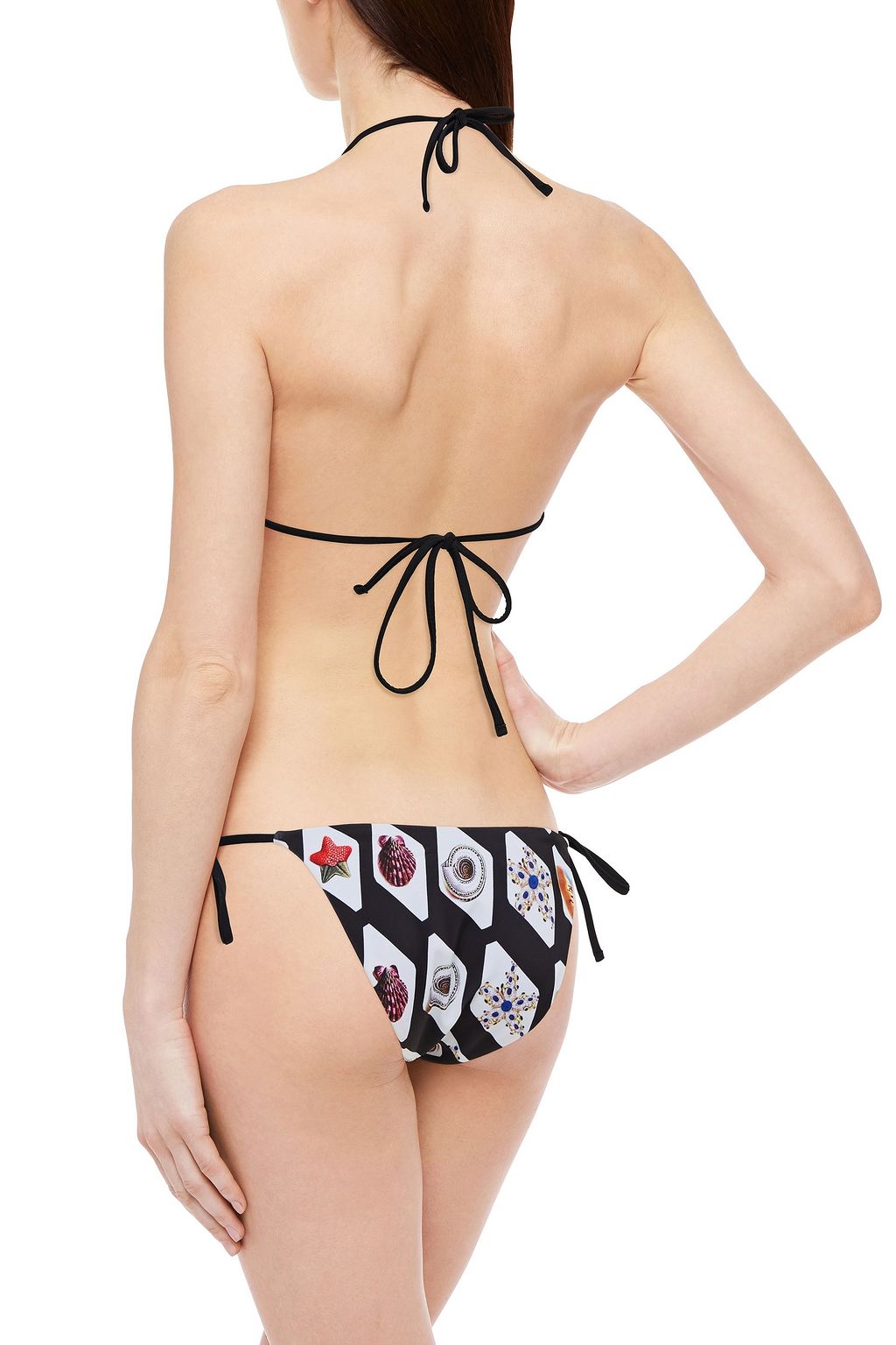 MARY KATRANTZOU Mykonos printed triangle bikini