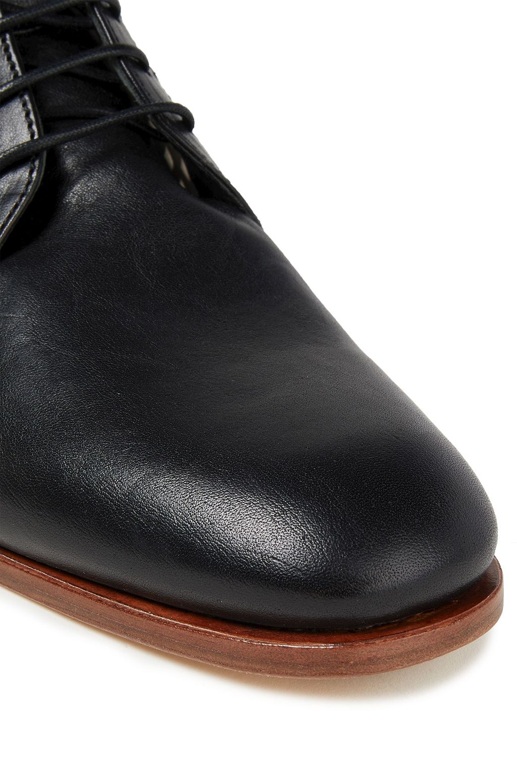 BRUNELLO CUCINELLI チュールトリム レーザーカット 装飾付き レザー コンバットブーツ
