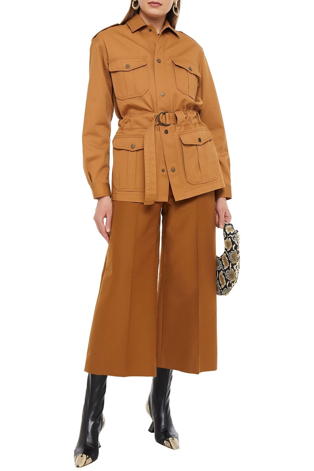 ZIMMERMANN Belted cotton-gabardine jacket