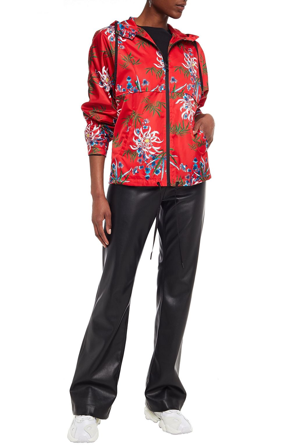 KENZO Floral-print shell hooded jacket