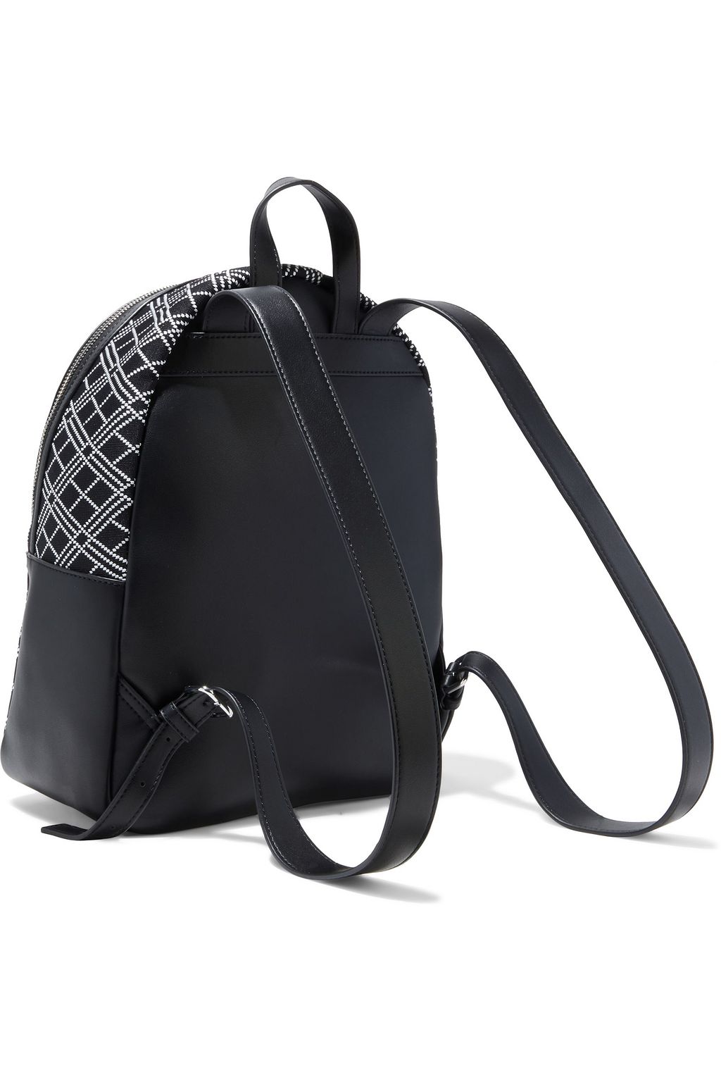 LOVE MOSCHINO Jacquard-paneled faux leather backpack
