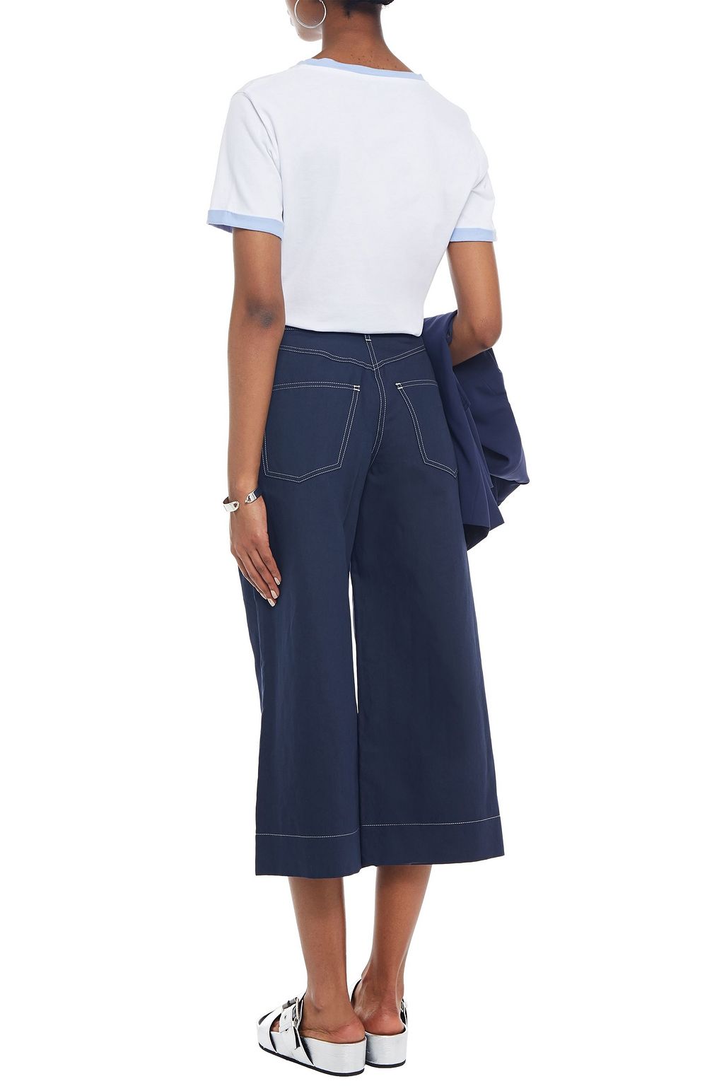 KENZO Cotton and linen-blend culottes