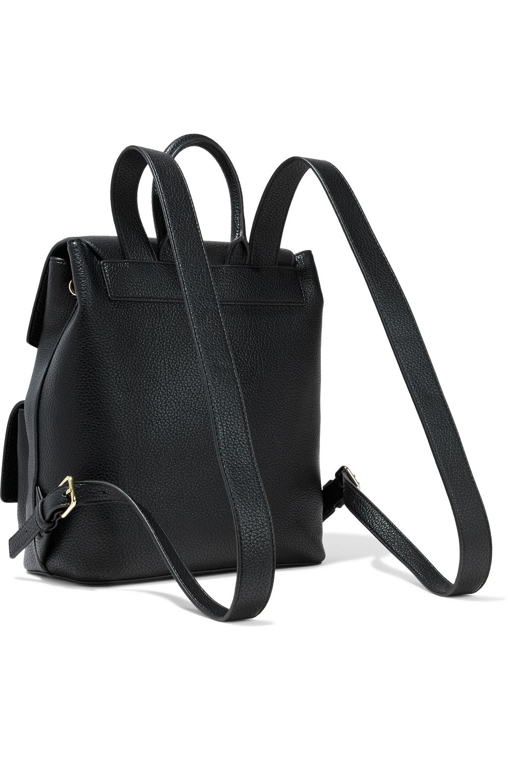 LOVE MOSCHINO Logo-appliquéd faux croc-effect and textured-leather backpack