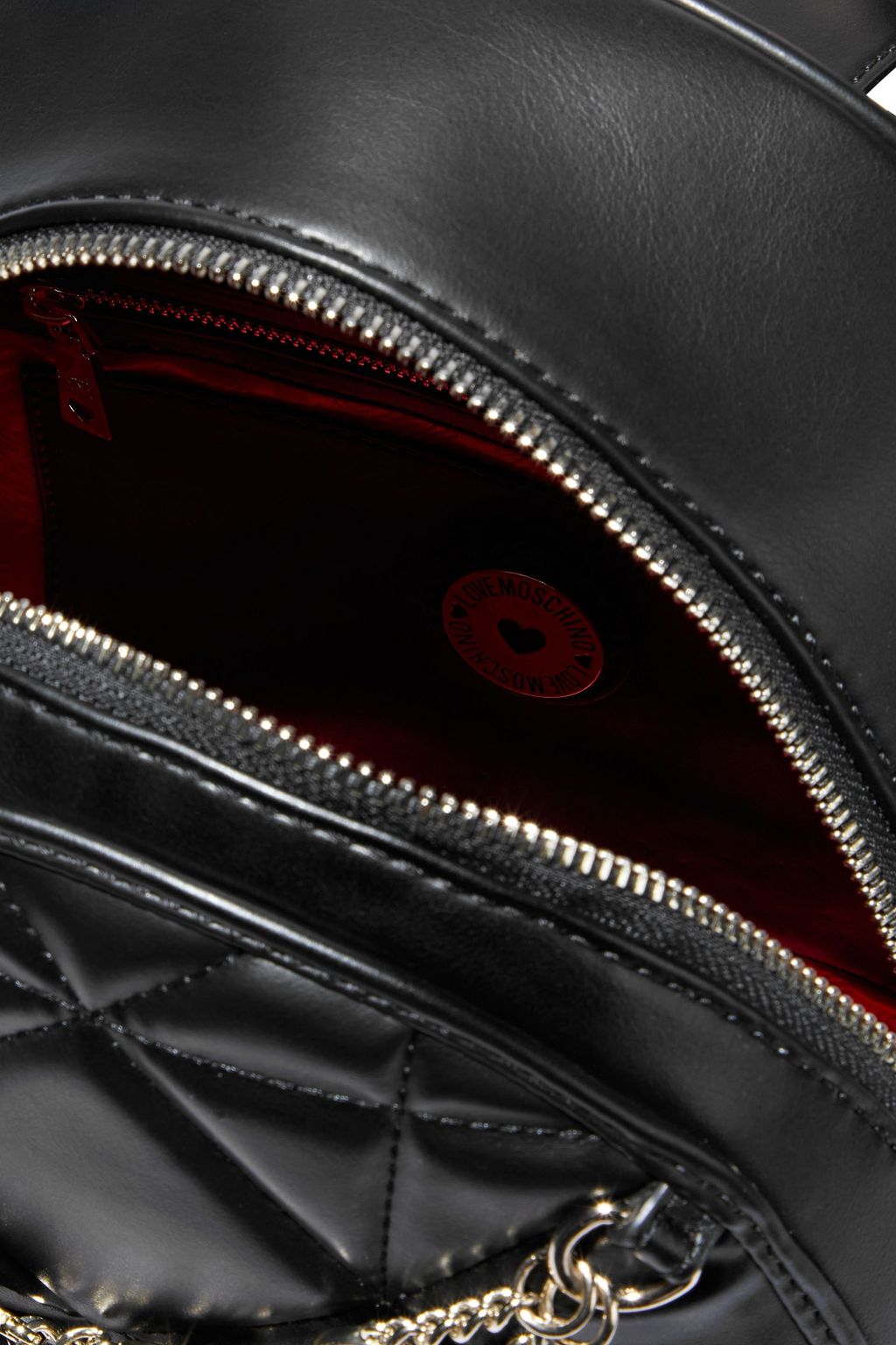 LOVE MOSCHINO Rucksack aus gestepptem Kunstleder mit Kettenverzierung