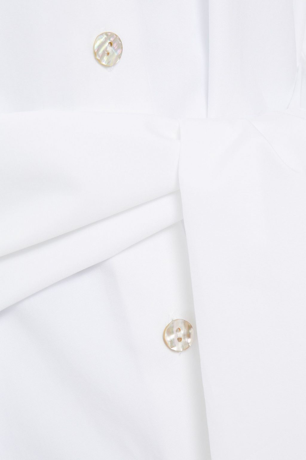 KENZO Twisted cotton-poplin midi shirt dress