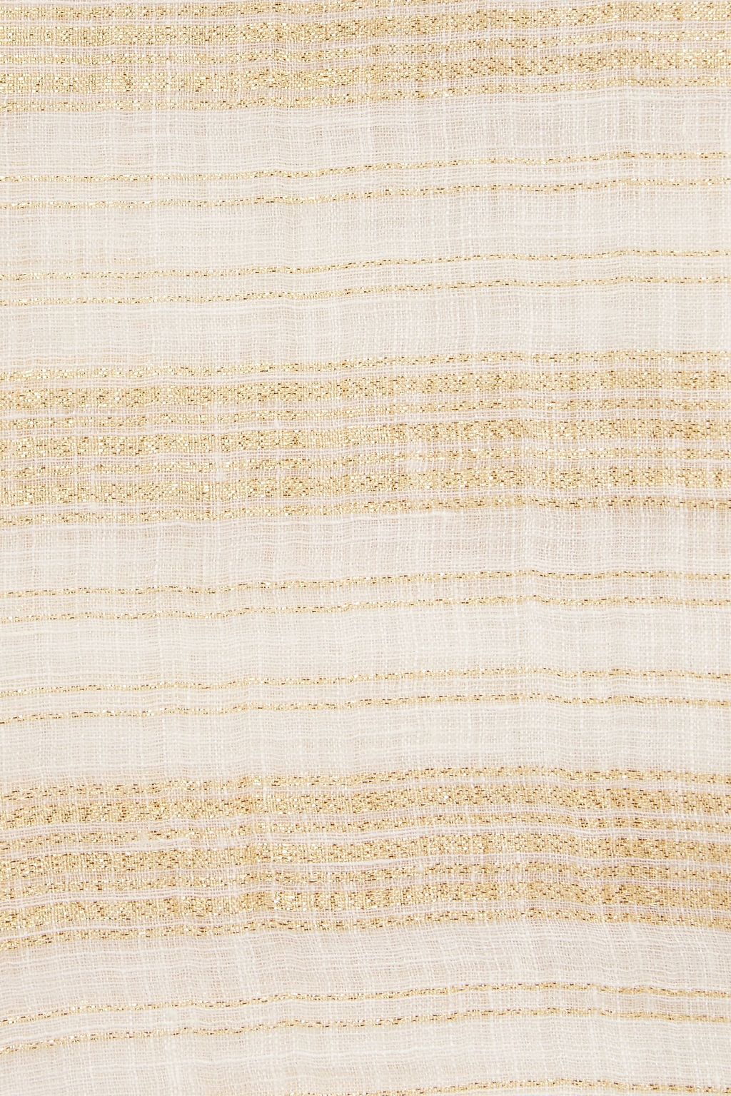 BRUNELLO CUCINELLI Metallic striped linen-blend gauze scarf