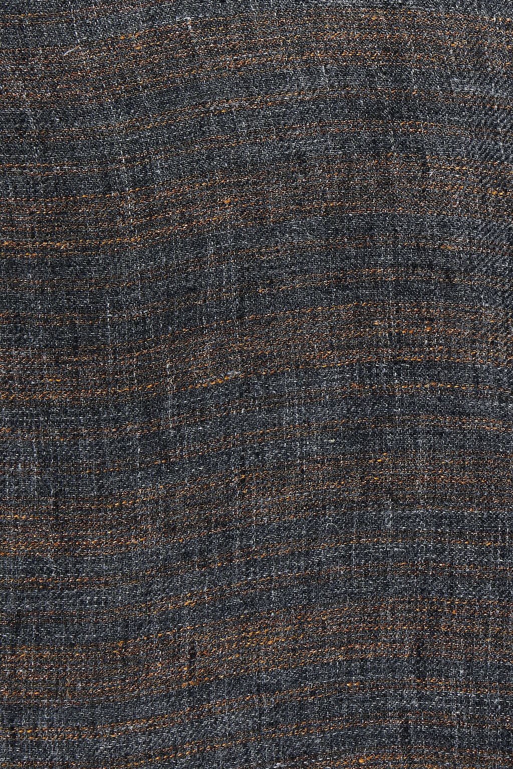 BRUNELLO CUCINELLI Metallic striped linen-blend scarf