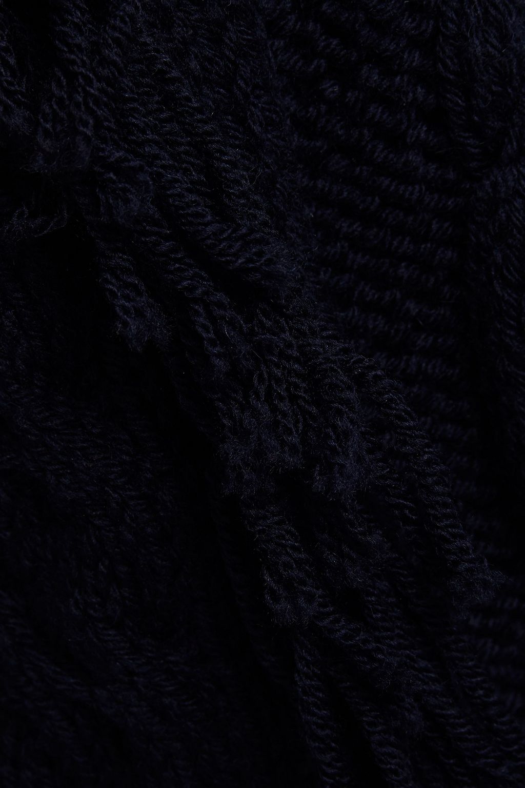 CAROLINA HERRERA Fringed cable-knit wool sweater