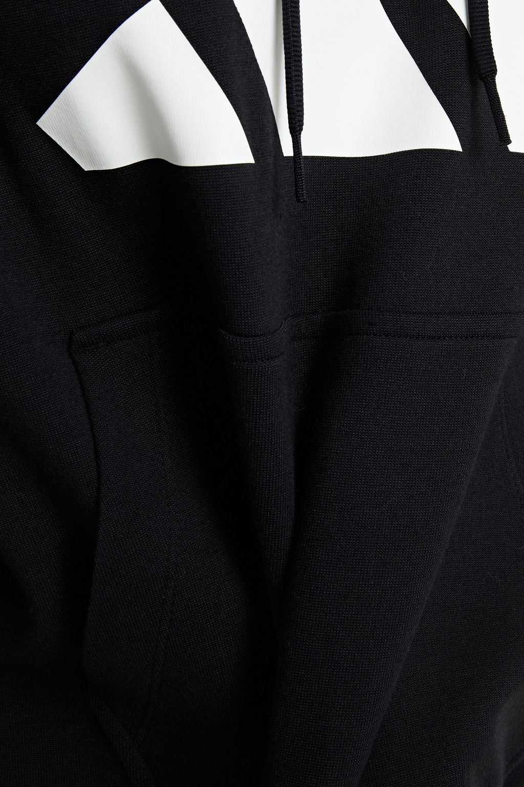ADIDAS Printed cotton-blend jersey hoodie